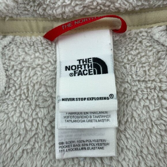 The North Face Womens Fleece Zip-Up Vest L/G Ivory White Soft 5773 - Picture 3 of 9